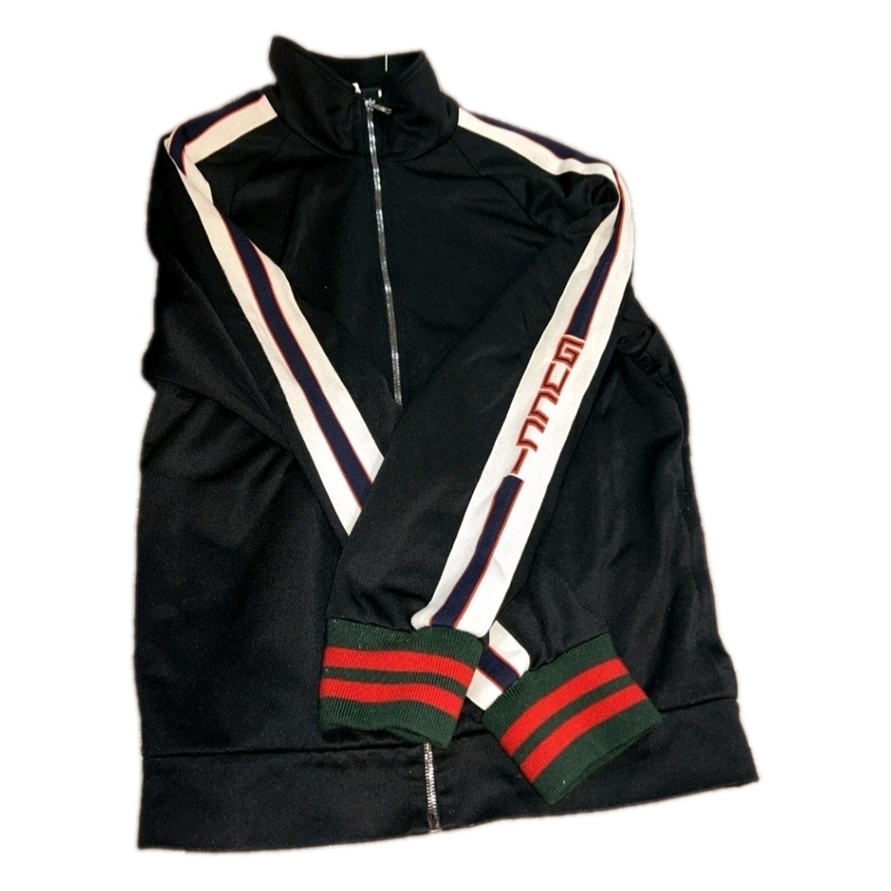 Gucci Technical Jersey Track Jacket Black (Unisex) Size 54/XXL (EUC) - Picture 3 of 8